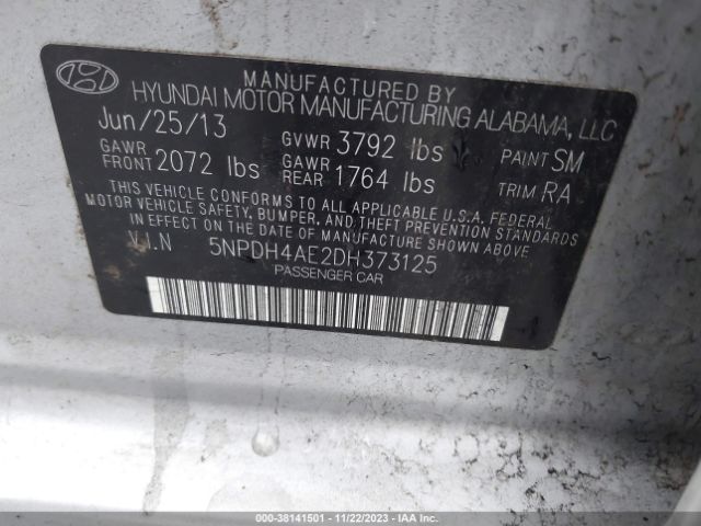 Photo 8 VIN: 5NPDH4AE2DH373125 - HYUNDAI ELANTRA 