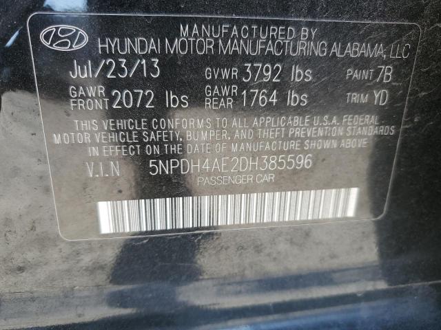 Photo 11 VIN: 5NPDH4AE2DH385596 - HYUNDAI ELANTRA GL 