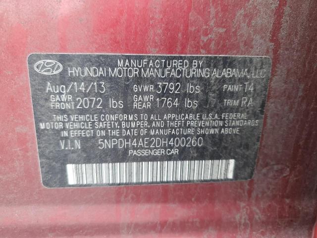 Photo 11 VIN: 5NPDH4AE2DH400260 - HYUNDAI ELANTRA 