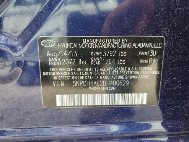 Photo 9 VIN: 5NPDH4AE2DH400629 - HYUNDAI ELANTRA GL 