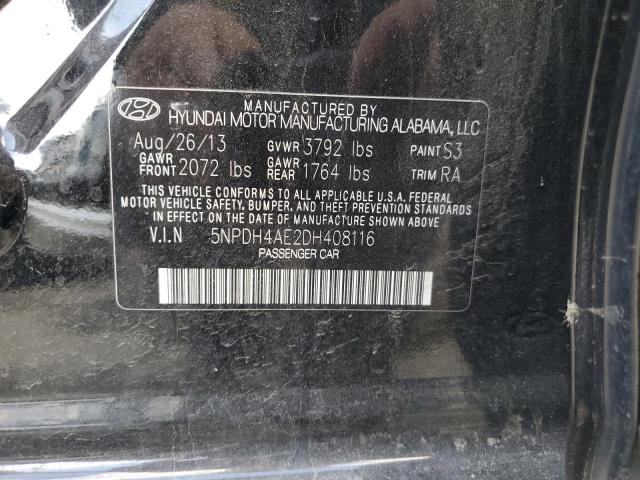 Photo 11 VIN: 5NPDH4AE2DH408116 - HYUNDAI ELANTRA 