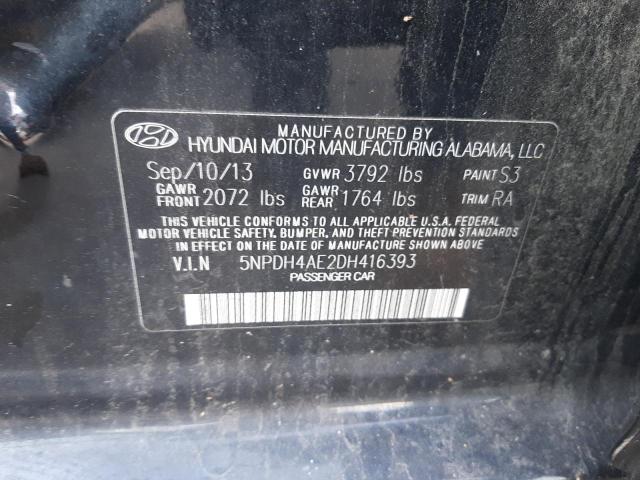 Photo 11 VIN: 5NPDH4AE2DH416393 - HYUNDAI ELANTRA 