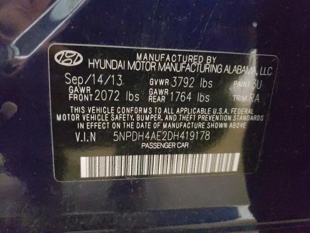 Photo 9 VIN: 5NPDH4AE2DH419178 - HYUNDAI ELANTRA GL 