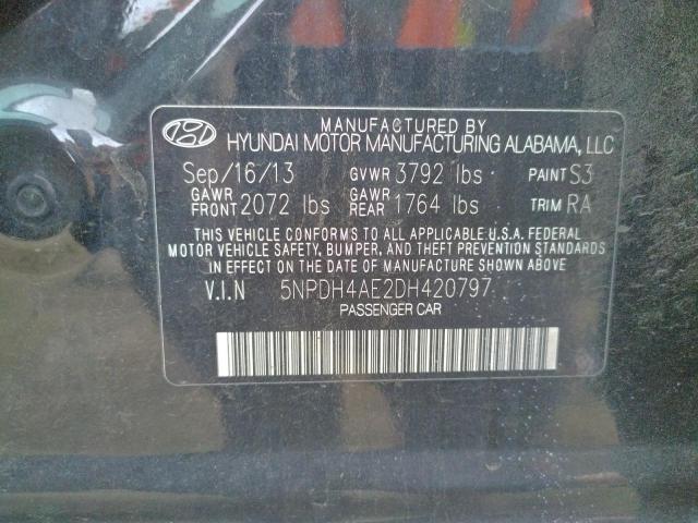 Photo 9 VIN: 5NPDH4AE2DH420797 - HYUNDAI ELANTRA GL 