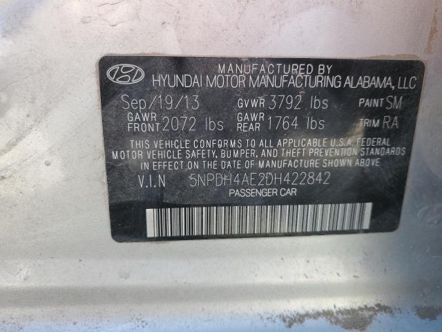 Photo 11 VIN: 5NPDH4AE2DH422842 - HYUNDAI ELANTRA GL 