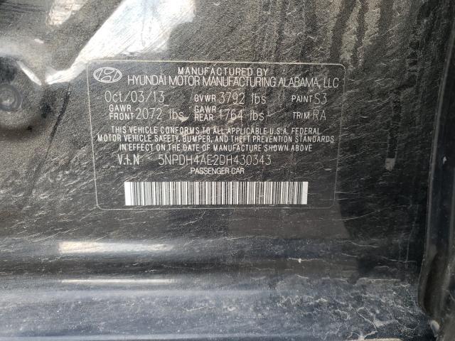 Photo 9 VIN: 5NPDH4AE2DH430343 - HYUNDAI ELANTRA GL 