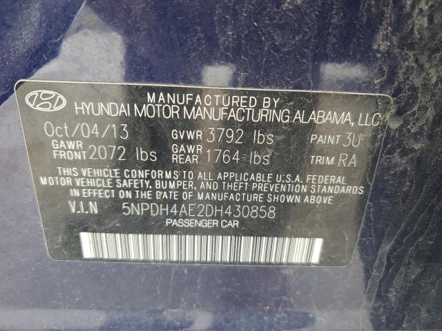 Photo 11 VIN: 5NPDH4AE2DH430858 - HYUNDAI ELANTRA GL 