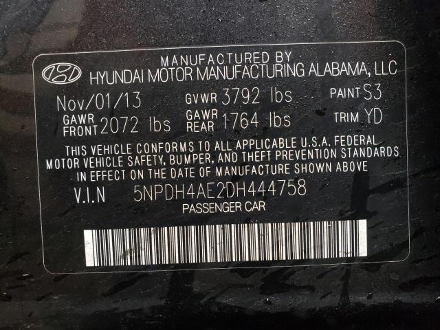 Photo 12 VIN: 5NPDH4AE2DH444758 - HYUNDAI ELANTRA GL 