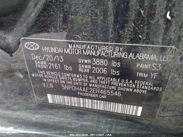 Photo 8 VIN: 5NPDH4AE2EH465546 - HYUNDAI ELANTRA 