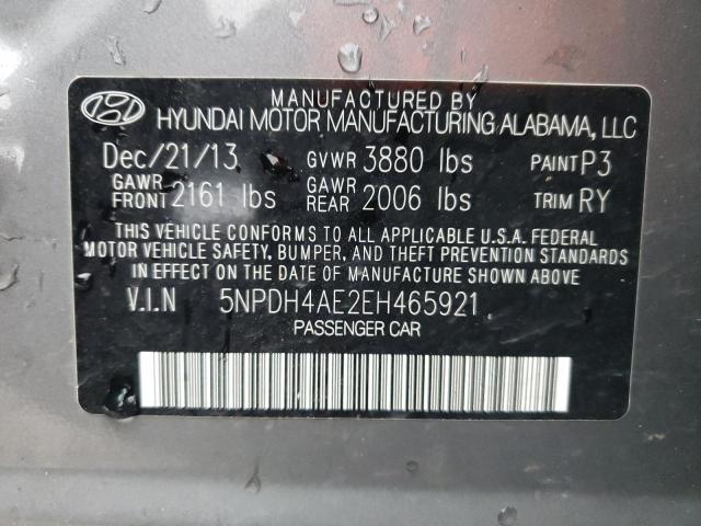 Photo 11 VIN: 5NPDH4AE2EH465921 - HYUNDAI ELANTRA 