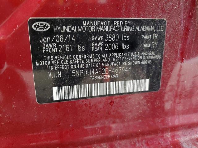 Photo 11 VIN: 5NPDH4AE2EH467944 - HYUNDAI ELANTRA SE 