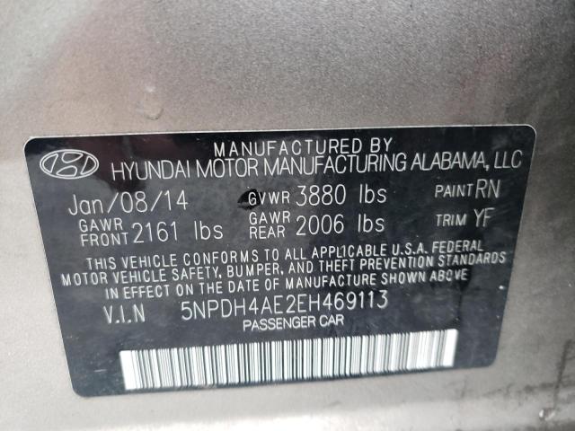 Photo 12 VIN: 5NPDH4AE2EH469113 - HYUNDAI ELANTRA 