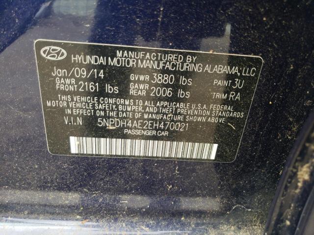 Photo 12 VIN: 5NPDH4AE2EH470021 - HYUNDAI ELANTRA 