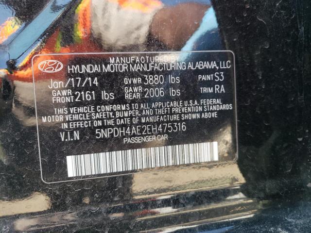 Photo 11 VIN: 5NPDH4AE2EH475316 - HYUNDAI ELANTRA SE 