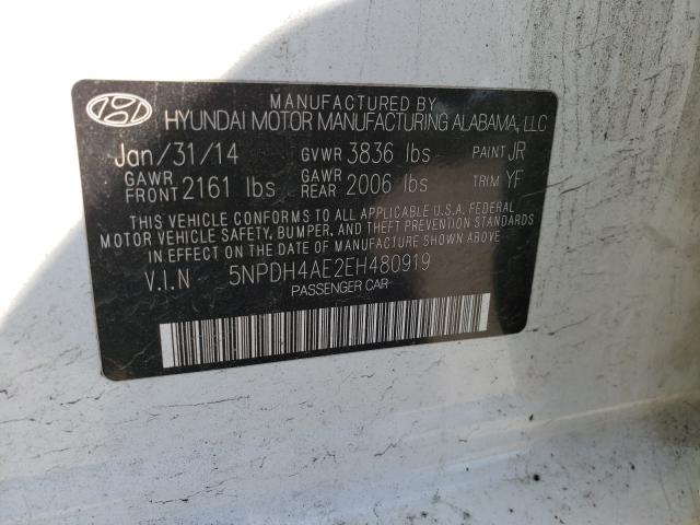 Photo 9 VIN: 5NPDH4AE2EH480919 - HYUNDAI ELANTRA SE 