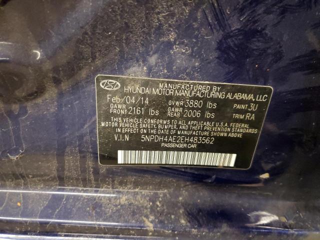 Photo 11 VIN: 5NPDH4AE2EH483562 - HYUNDAI ELANTRA SE 