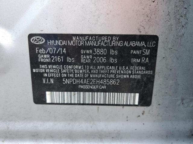 Photo 12 VIN: 5NPDH4AE2EH485862 - HYUNDAI ELANTRA SE 