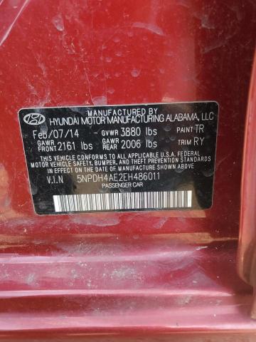 Photo 11 VIN: 5NPDH4AE2EH486011 - HYUNDAI ELANTRA SE 