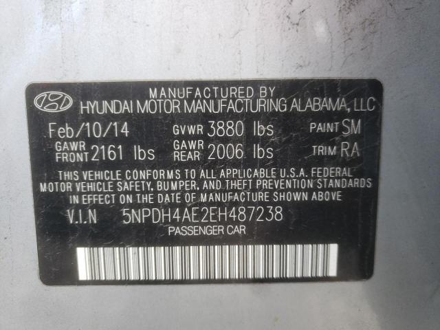 Photo 9 VIN: 5NPDH4AE2EH487238 - HYUNDAI ELANTRA SE 