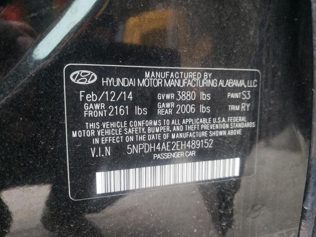 Photo 9 VIN: 5NPDH4AE2EH489152 - HYUNDAI ELANTRA SE 