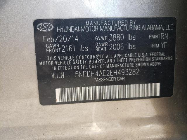 Photo 11 VIN: 5NPDH4AE2EH493282 - HYUNDAI ELANTRA SE 