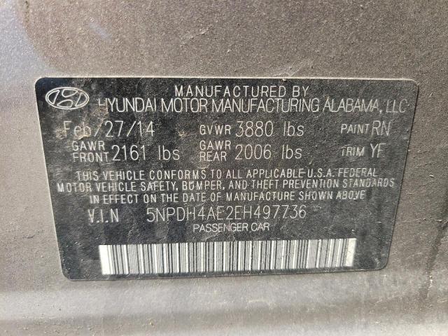 Photo 9 VIN: 5NPDH4AE2EH497736 - HYUNDAI ELANTRA SE 