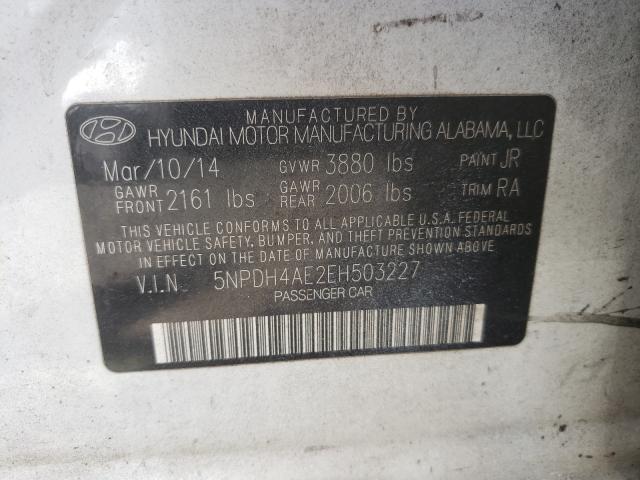 Photo 9 VIN: 5NPDH4AE2EH503227 - HYUNDAI ELANTRA SE 