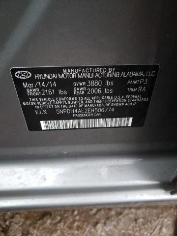 Photo 11 VIN: 5NPDH4AE2EH506774 - HYUNDAI ELANTRA SE 