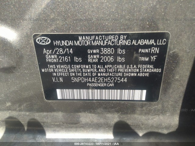 Photo 8 VIN: 5NPDH4AE2EH527544 - HYUNDAI ELANTRA 