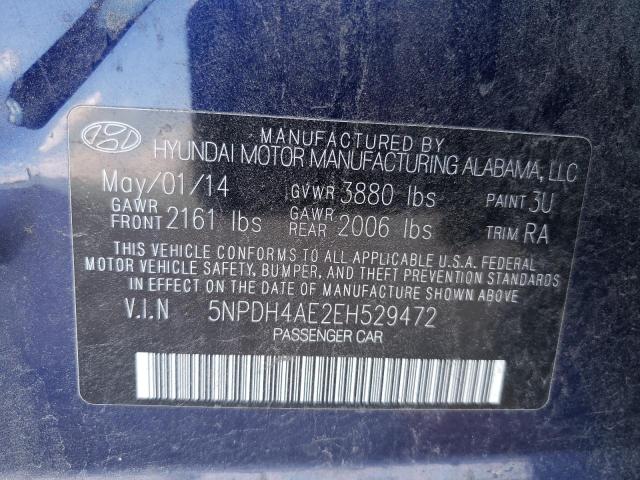 Photo 11 VIN: 5NPDH4AE2EH529472 - HYUNDAI ELANTRA 