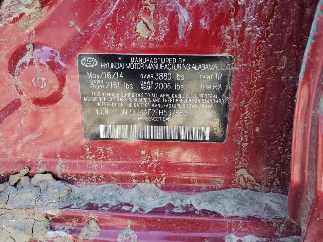 Photo 11 VIN: 5NPDH4AE2EH537863 - HYUNDAI ELANTRA 