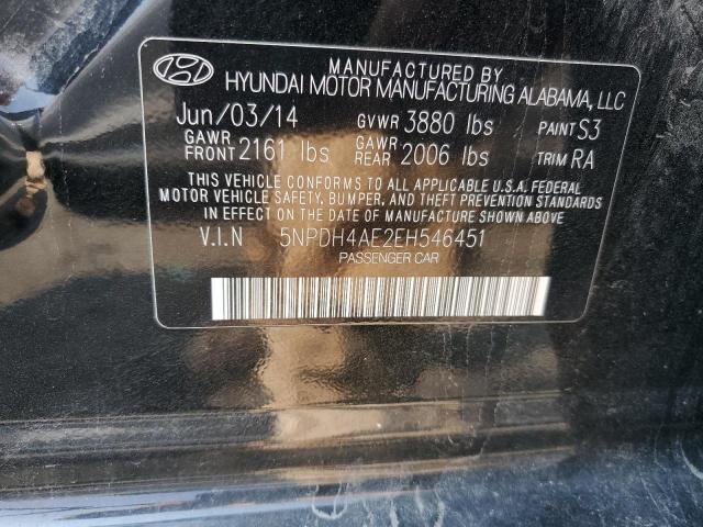 Photo 11 VIN: 5NPDH4AE2EH546451 - HYUNDAI ELANTRA SE 