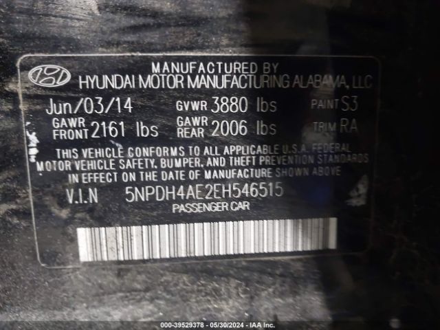 Photo 8 VIN: 5NPDH4AE2EH546515 - HYUNDAI ELANTRA 