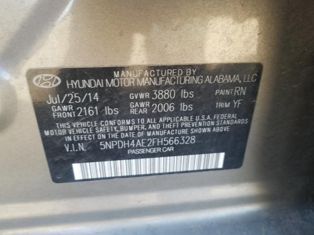 Photo 9 VIN: 5NPDH4AE2FH566328 - HYUNDAI ELANTRA SE 