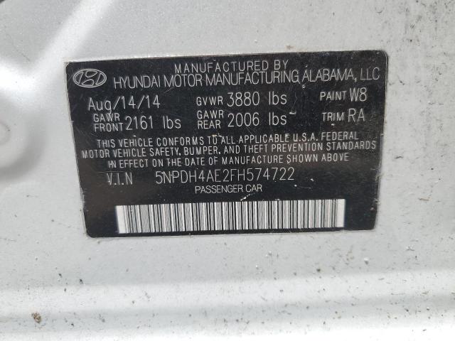 Photo 12 VIN: 5NPDH4AE2FH574722 - HYUNDAI ELANTRA 