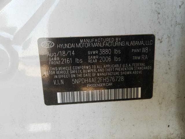 Photo 9 VIN: 5NPDH4AE2FH576728 - HYUNDAI ELANTRA SE 