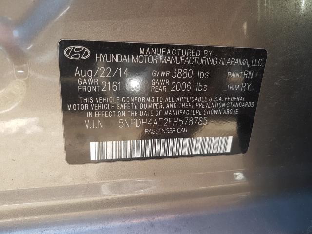 Photo 9 VIN: 5NPDH4AE2FH578785 - HYUNDAI ELANTRA SE 