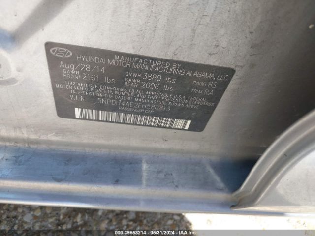 Photo 8 VIN: 5NPDH4AE2FH580813 - HYUNDAI ELANTRA 