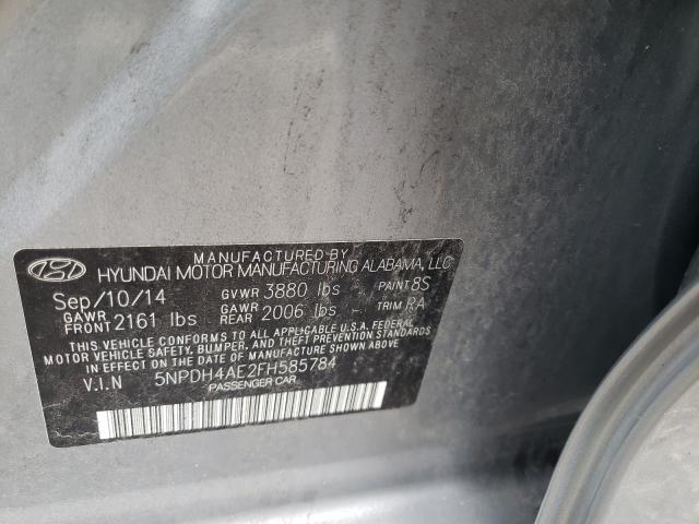 Photo 9 VIN: 5NPDH4AE2FH585784 - HYUNDAI ELANTRA SE 