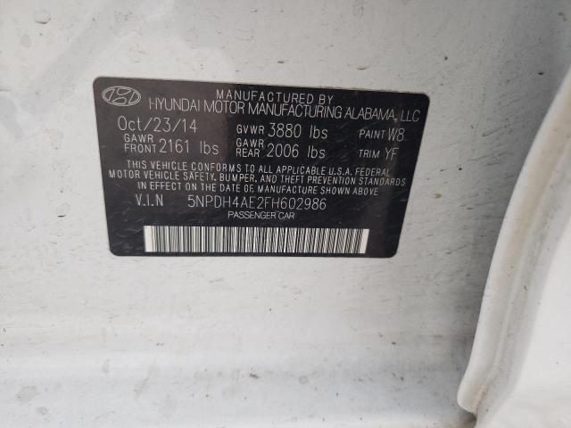 Photo 11 VIN: 5NPDH4AE2FH602986 - HYUNDAI ELANTRA 