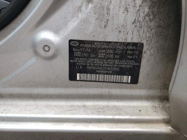 Photo 9 VIN: 5NPDH4AE2FH612806 - HYUNDAI ELANTRA SE 