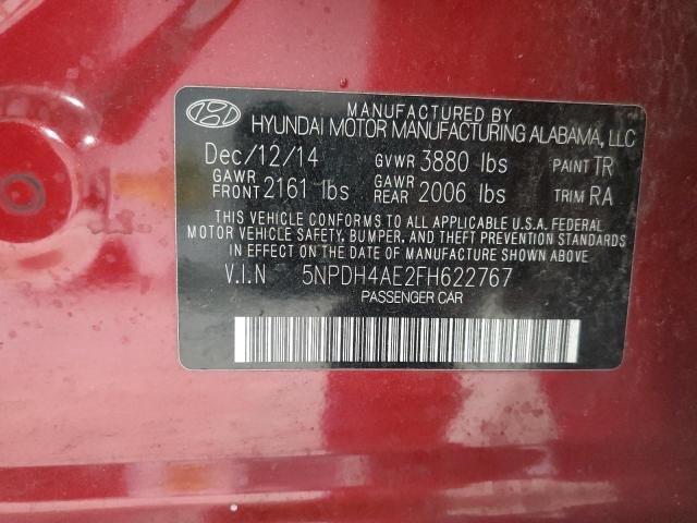 Photo 11 VIN: 5NPDH4AE2FH622767 - HYUNDAI ELANTRA SE 