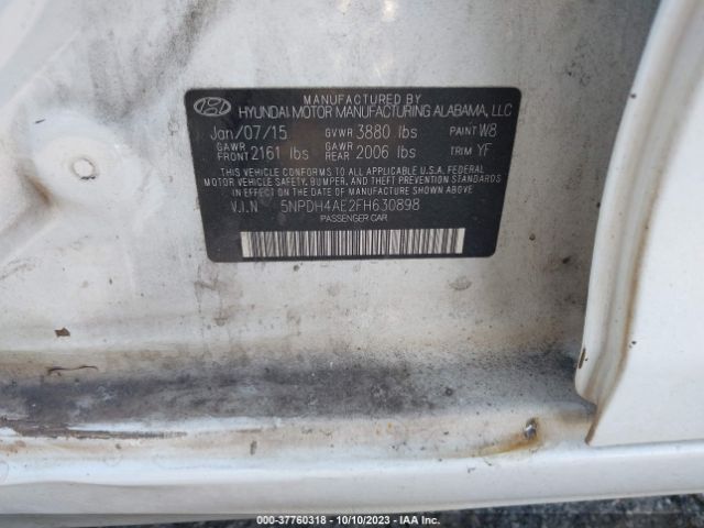 Photo 8 VIN: 5NPDH4AE2FH630898 - HYUNDAI ELANTRA 