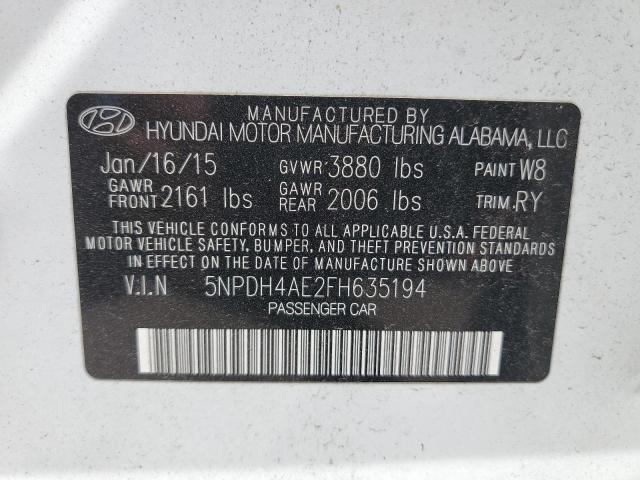 Photo 11 VIN: 5NPDH4AE2FH635194 - HYUNDAI ELANTRA SE 