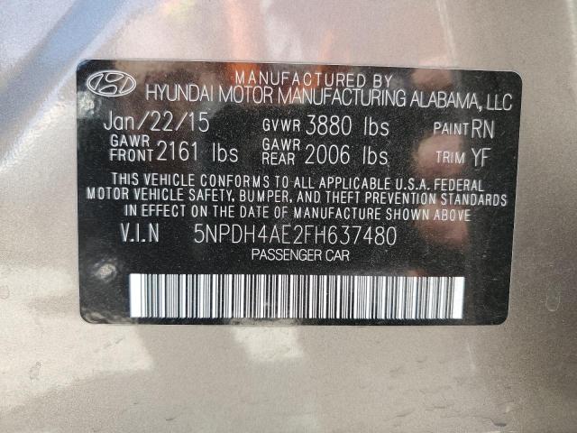 Photo 11 VIN: 5NPDH4AE2FH637480 - HYUNDAI ELANTRA SE 