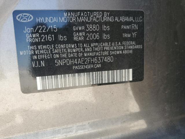 Photo 12 VIN: 5NPDH4AE2FH637480 - HYUNDAI ELANTRA SE 