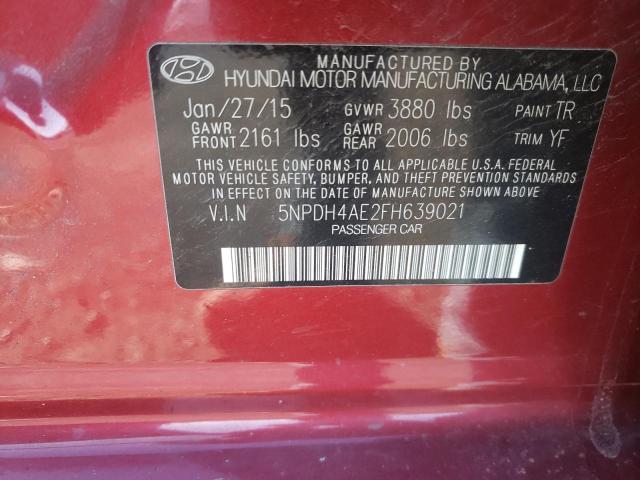 Photo 11 VIN: 5NPDH4AE2FH639021 - HYUNDAI ELANTRA SE 