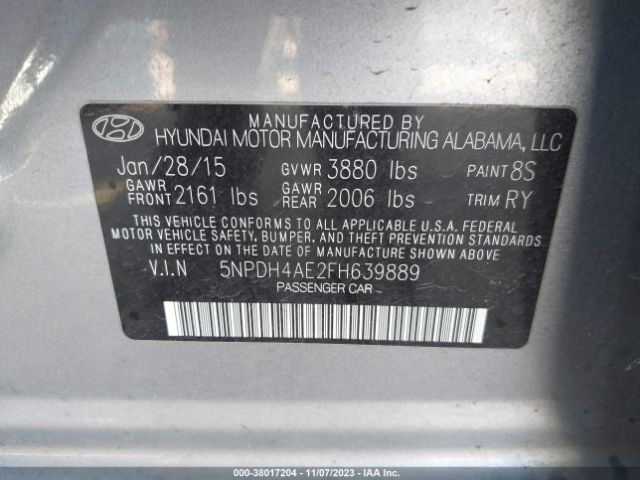 Photo 8 VIN: 5NPDH4AE2FH639889 - HYUNDAI ELANTRA 