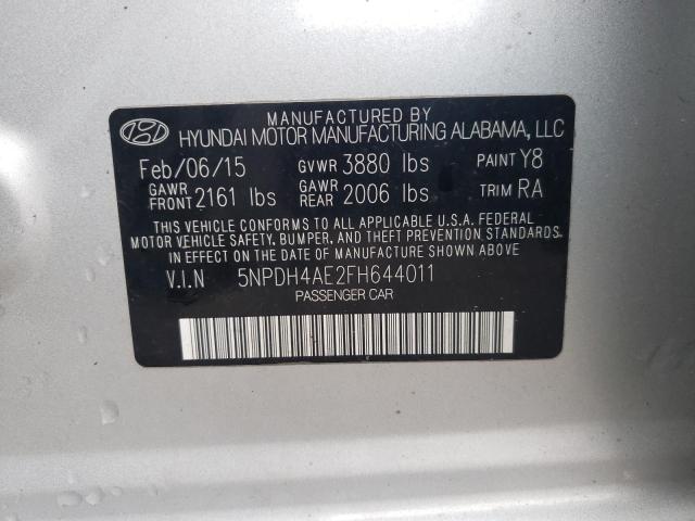 Photo 11 VIN: 5NPDH4AE2FH644011 - HYUNDAI ELANTRA 