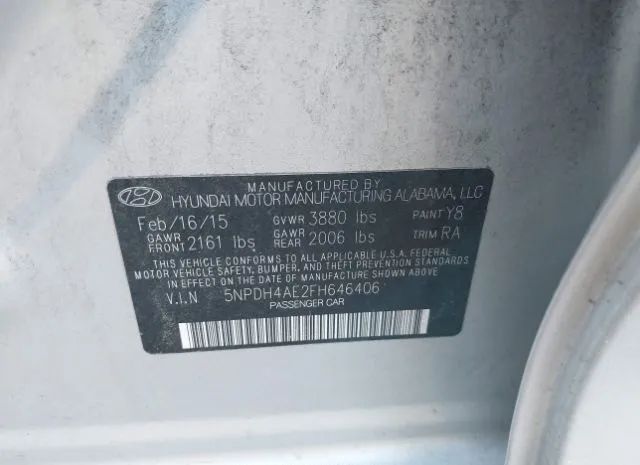 Photo 8 VIN: 5NPDH4AE2FH646406 - HYUNDAI ELANTRA 